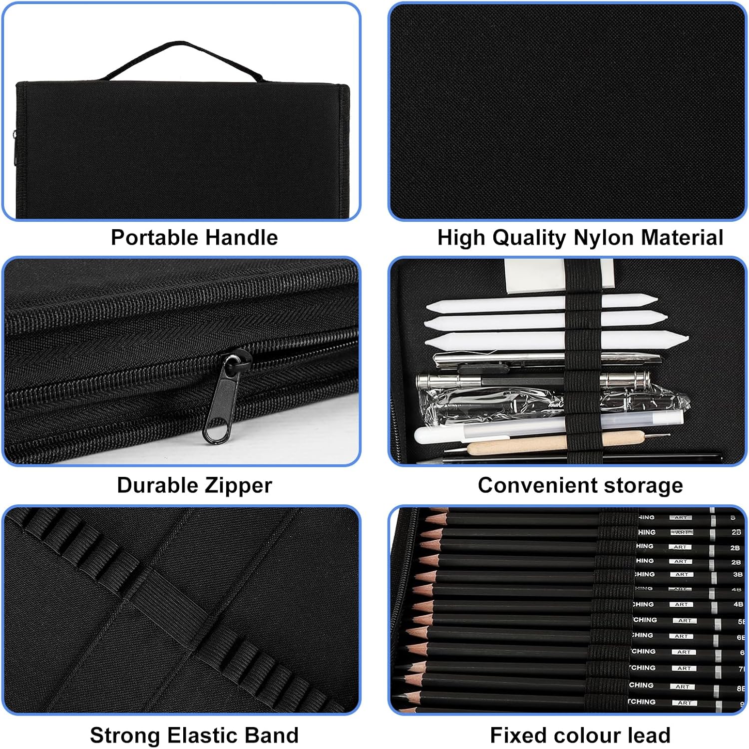 USHOP Set di Disegno e Schizzo da 70 Pezzi - immagine 3