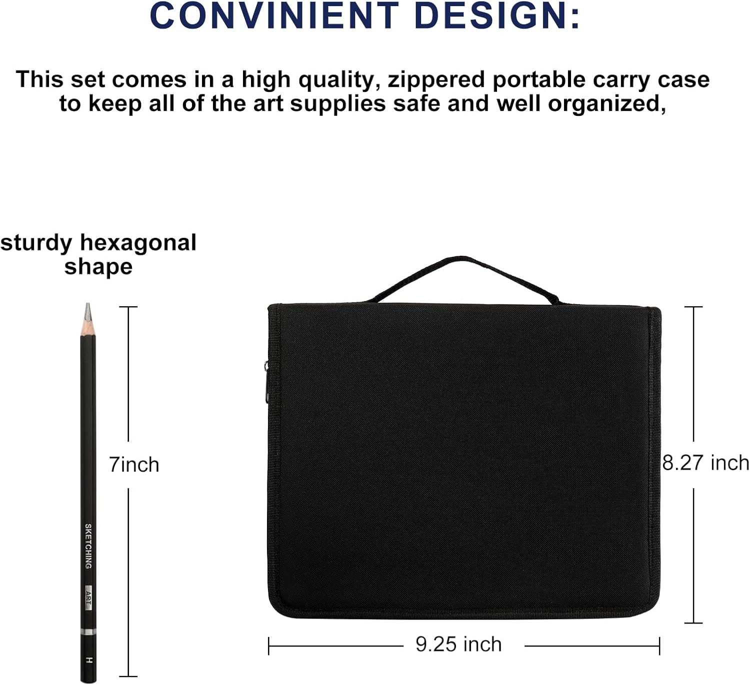 USHOP Set di Disegno e Schizzo da 70 Pezzi - immagine 6