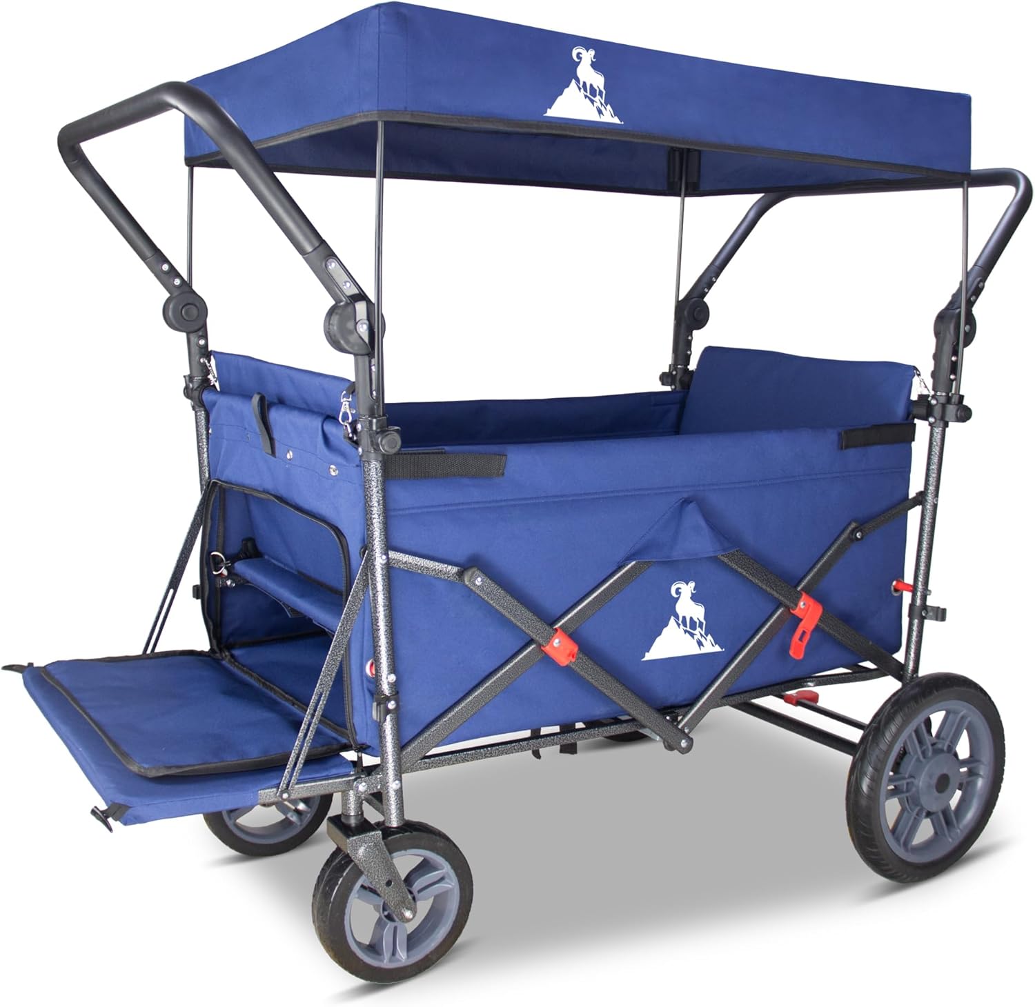 Carrello Pieghevole 2 Posti con Tetto Blu - immagine 1