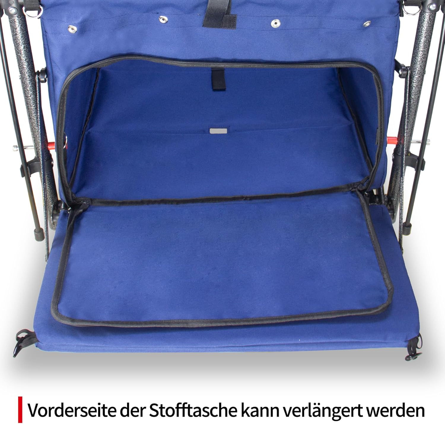 Carrello Pieghevole 2 Posti con Tetto Blu - immagine 5