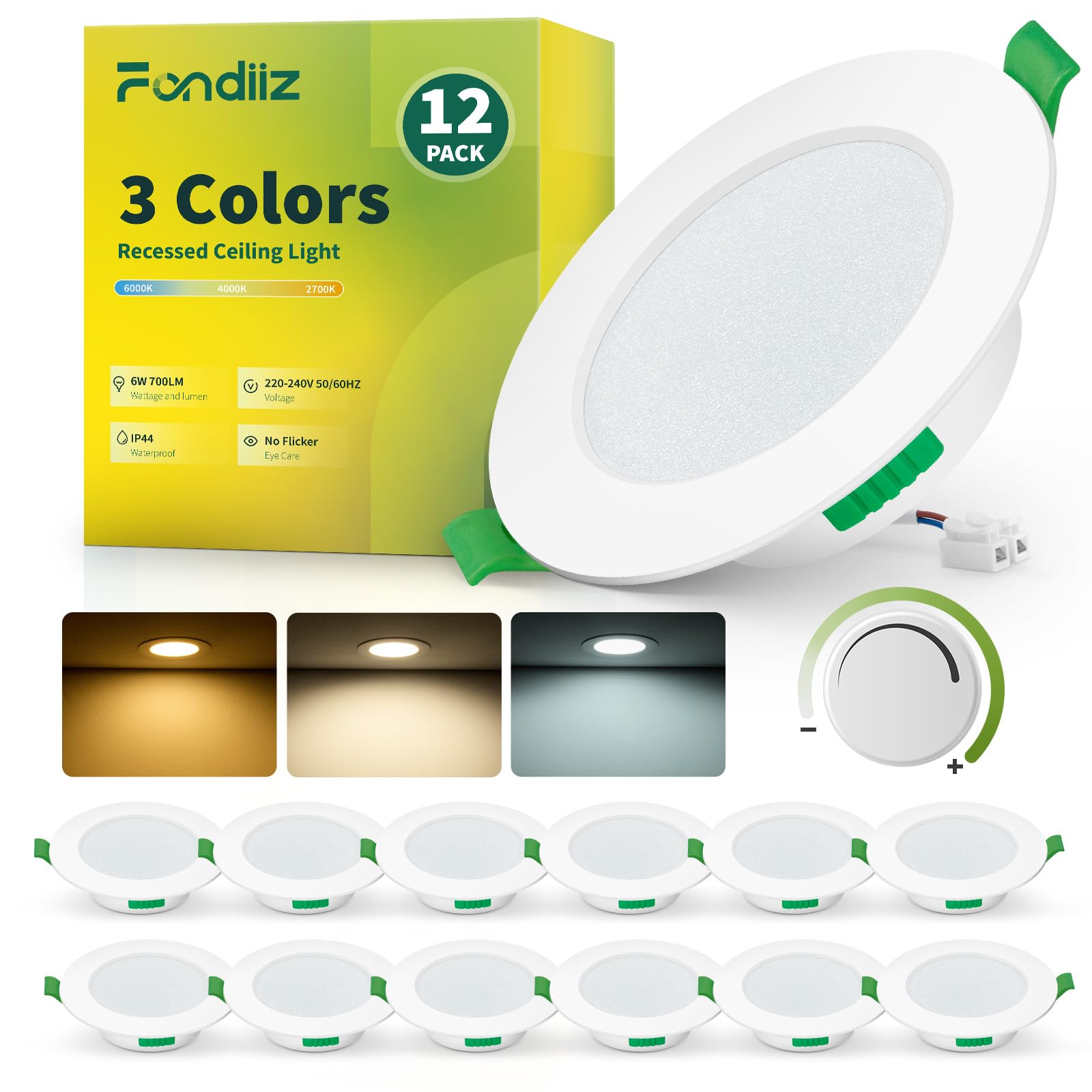 Faretti LED da Incasso per Cartongesso Dimmerabili 6W 700LM