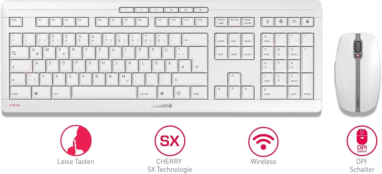 Cherry STREAM DESKTOP - Set Tastiera e Mouse Wireless - immagine 2