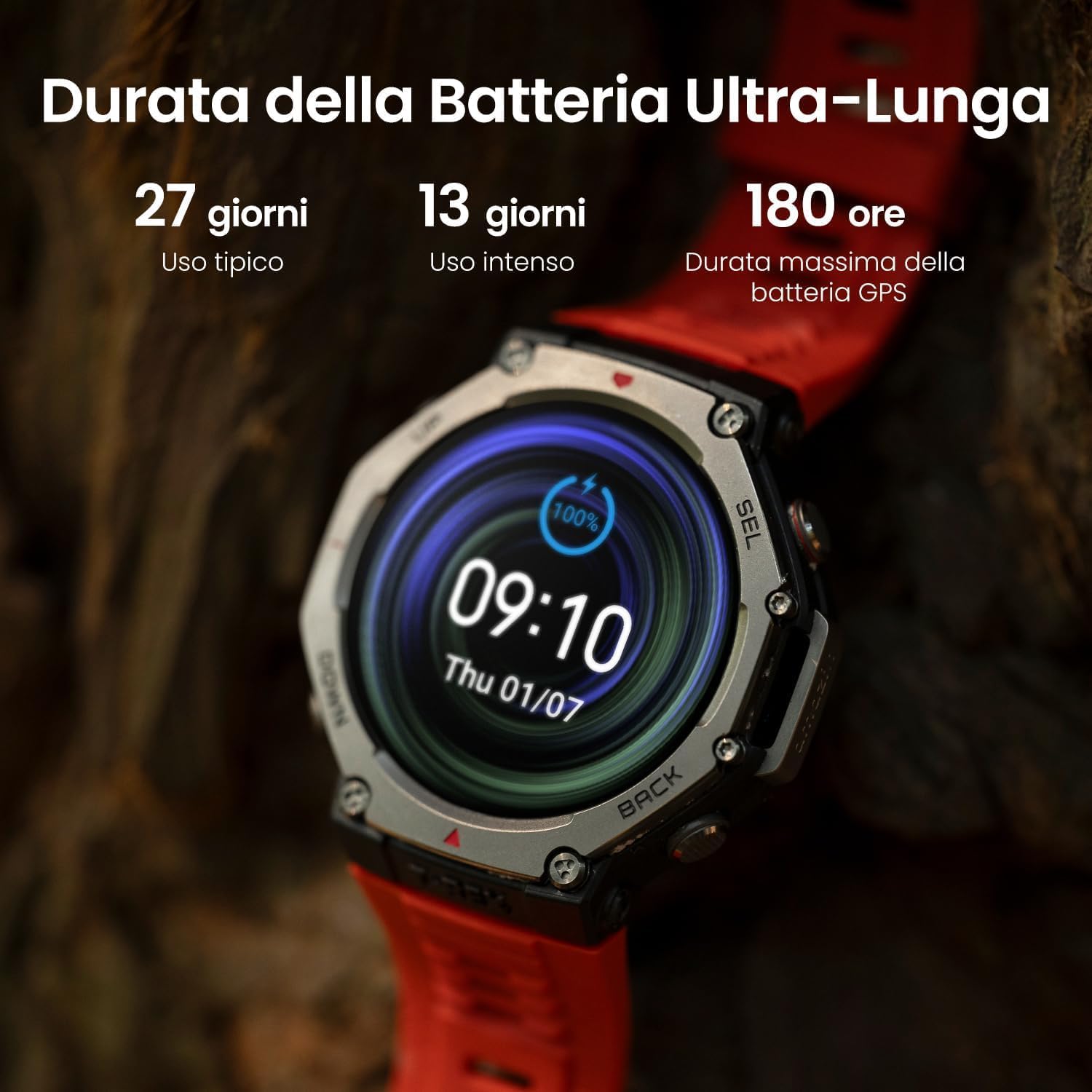 Amazfit T-Rex 3 Outdoor Smartwatch 48mm AMOLED - immagine 4