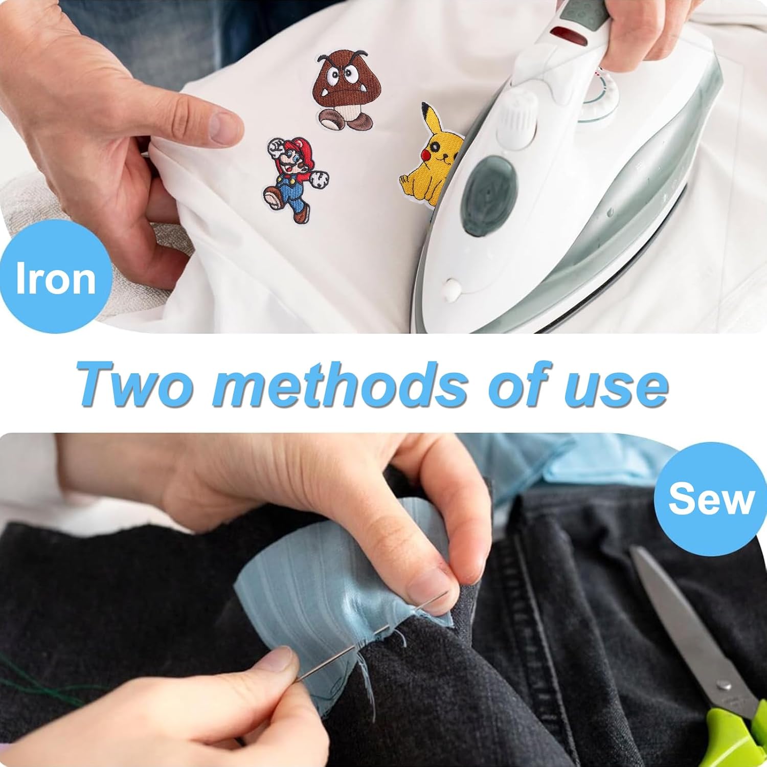 18 Toppe Termoadesive per Bambini con Ferro da Stiro - immagine 4