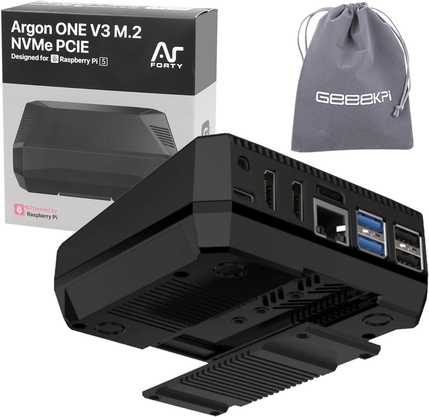 GeeekPi Argon One V3 M.2 NVME PCIE Custodia per Raspberry Pi 5