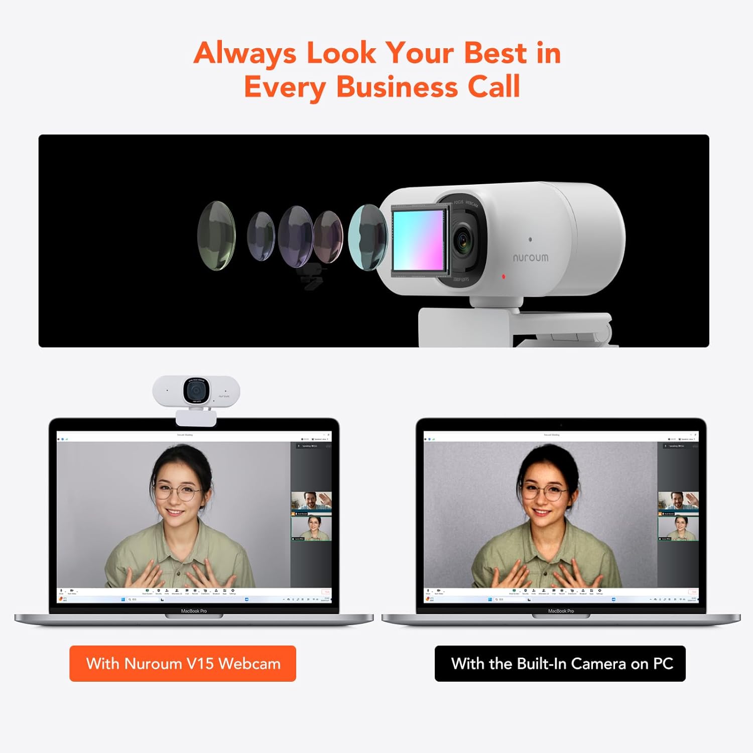 Nuroum Webcam V15-AF Full HD 1080p Autofocus - immagine 3