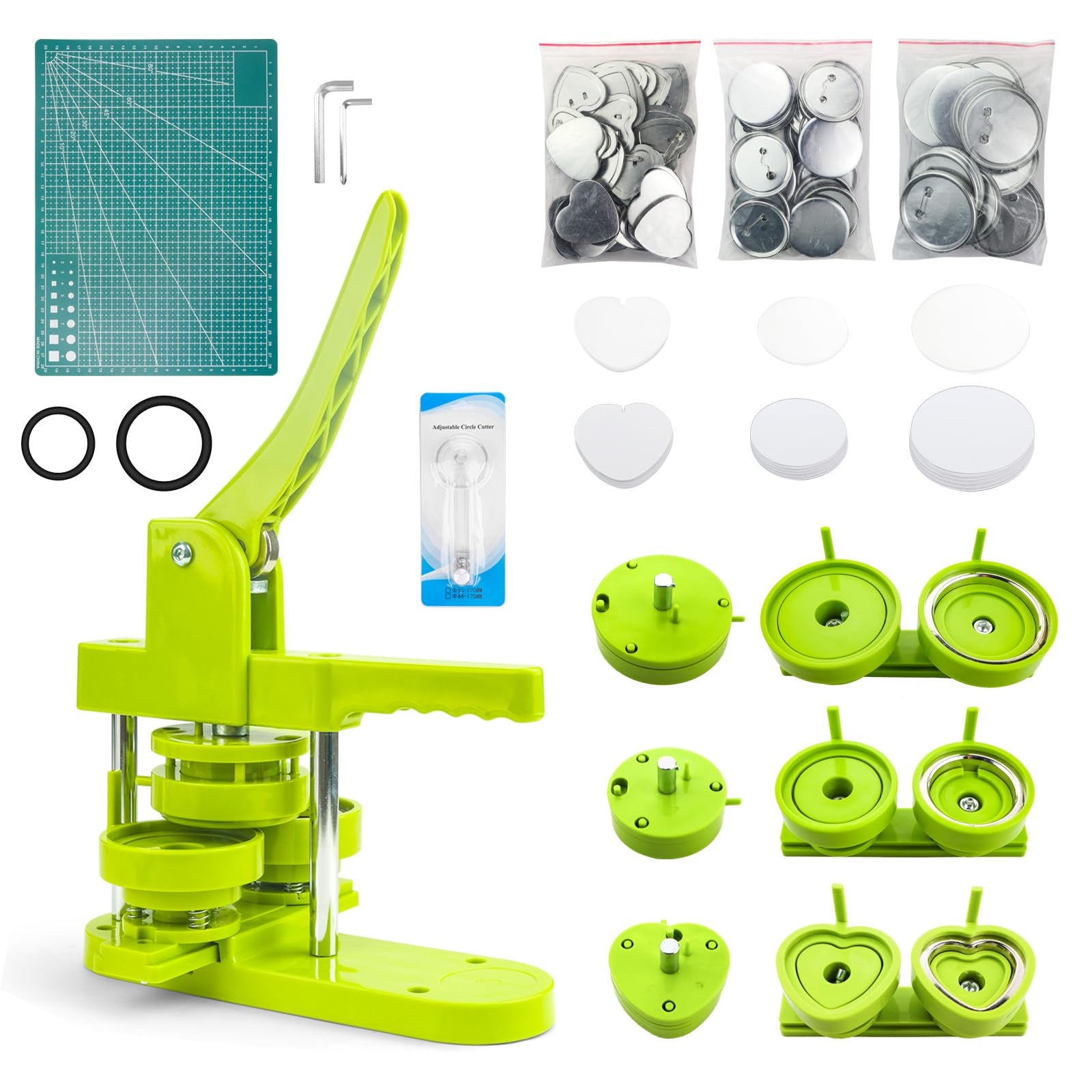 Button Maker Machine con 20 Bottoni (58mm/75mm)