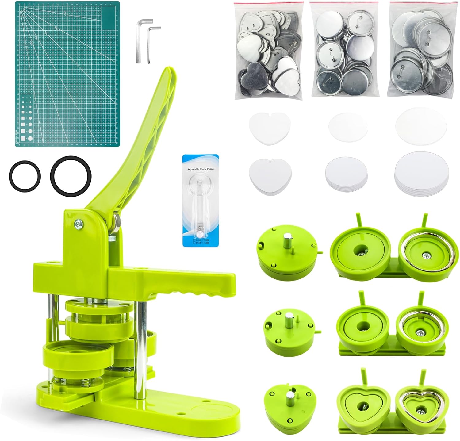 Button Maker Machine con 20 Bottoni (58mm/75mm) - immagine 1