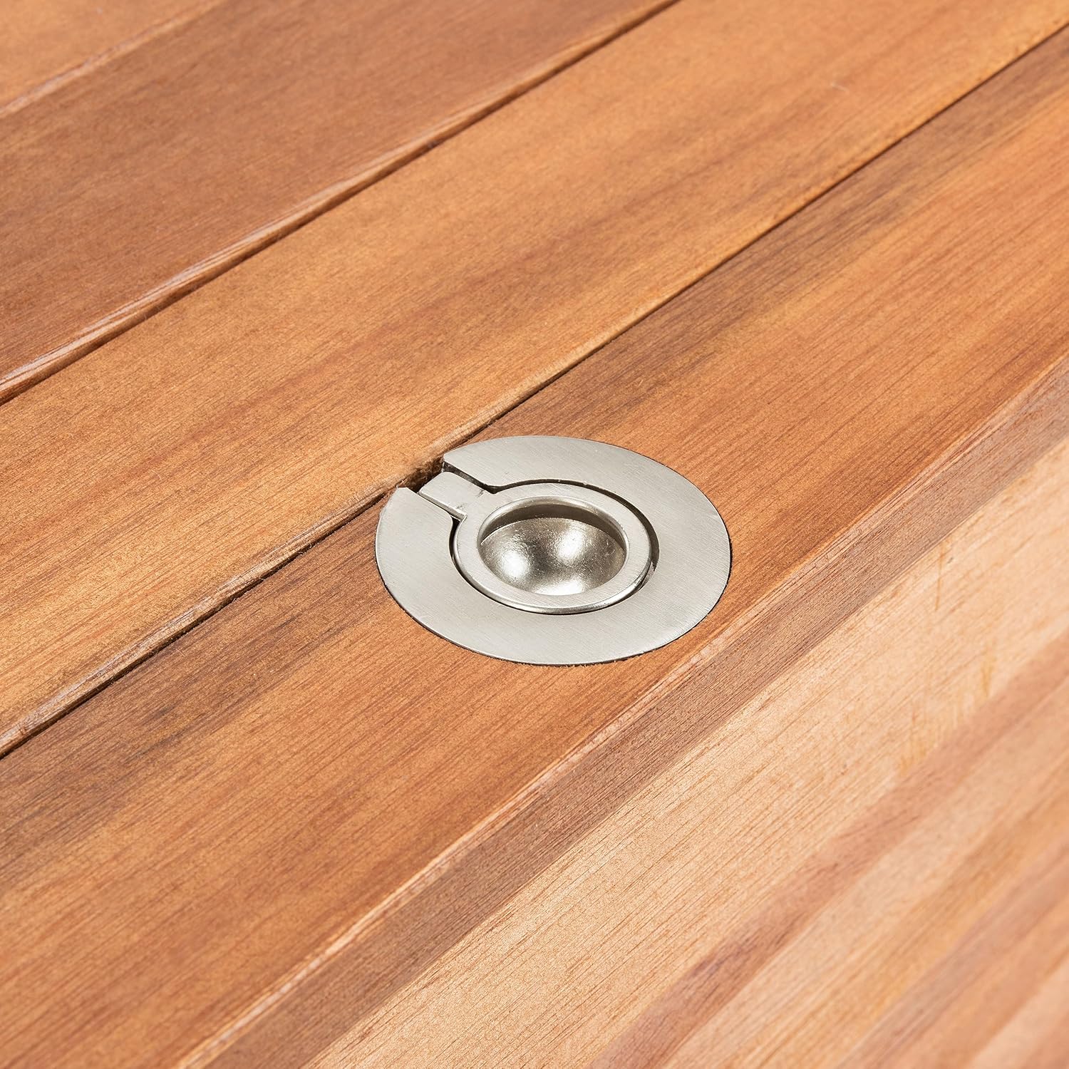 Safavieh Outdoor Storage Bench, Natural, One Size - immagine 4