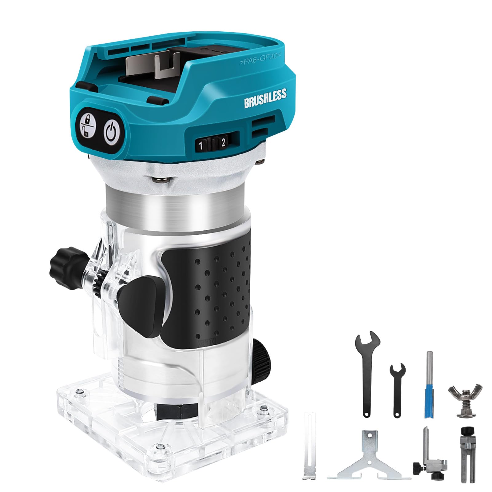 Fresa a Batteria 1300W Senza Spazzole, 6 Velocità