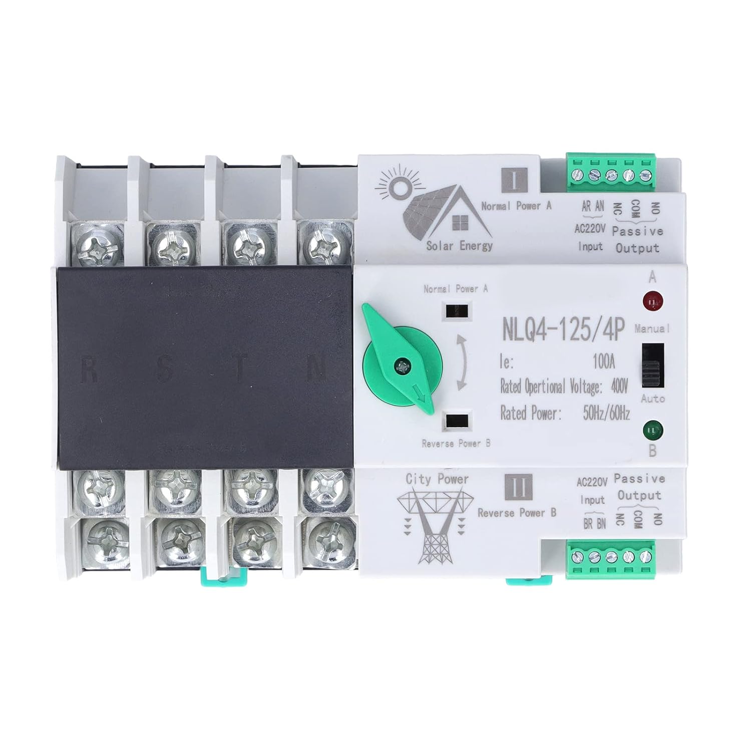 Interruttore Automatico a Doppia Alimentazione NLQ4‑125/4P 100A - immagine 8