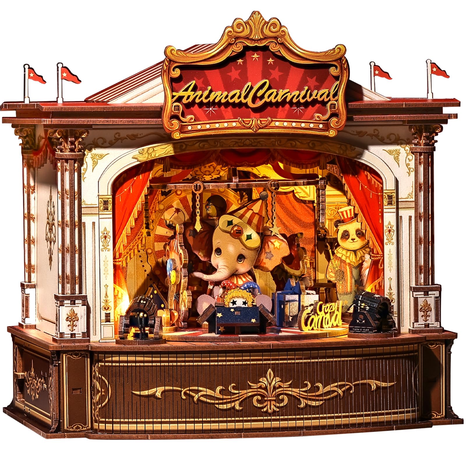 CUTEBEE Book Nook - Casa delle Bambole Rotante Fai da Te