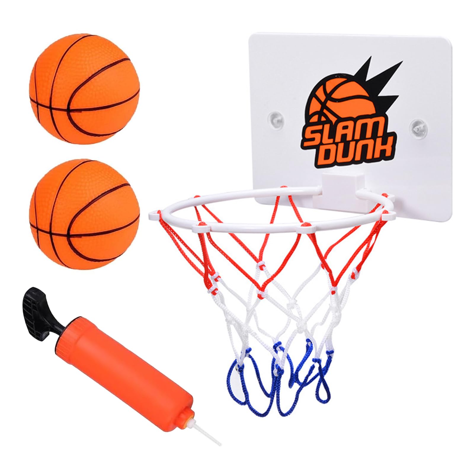4 Pezzi Mini Canestro Basket Da Camera,Parete Aspirante E Doppio Gancio Canestro Basket Bambini, Adatto Per Giochi Per Bambini Al Coperto e Giochi Da Ufficio, Con Gonfiatore