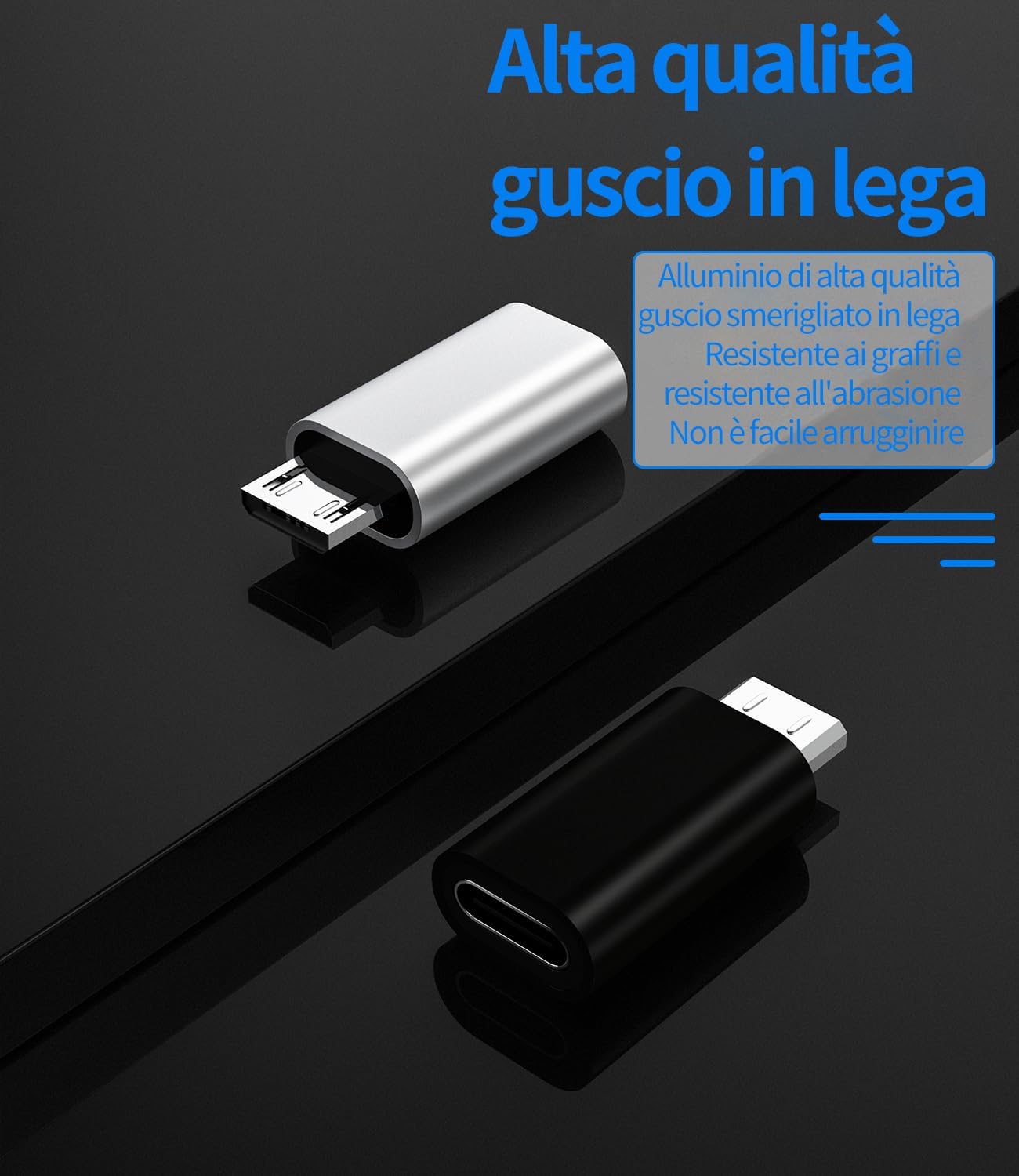 Adattatore USB C Micro USB (3 Pezzi) - immagine 6