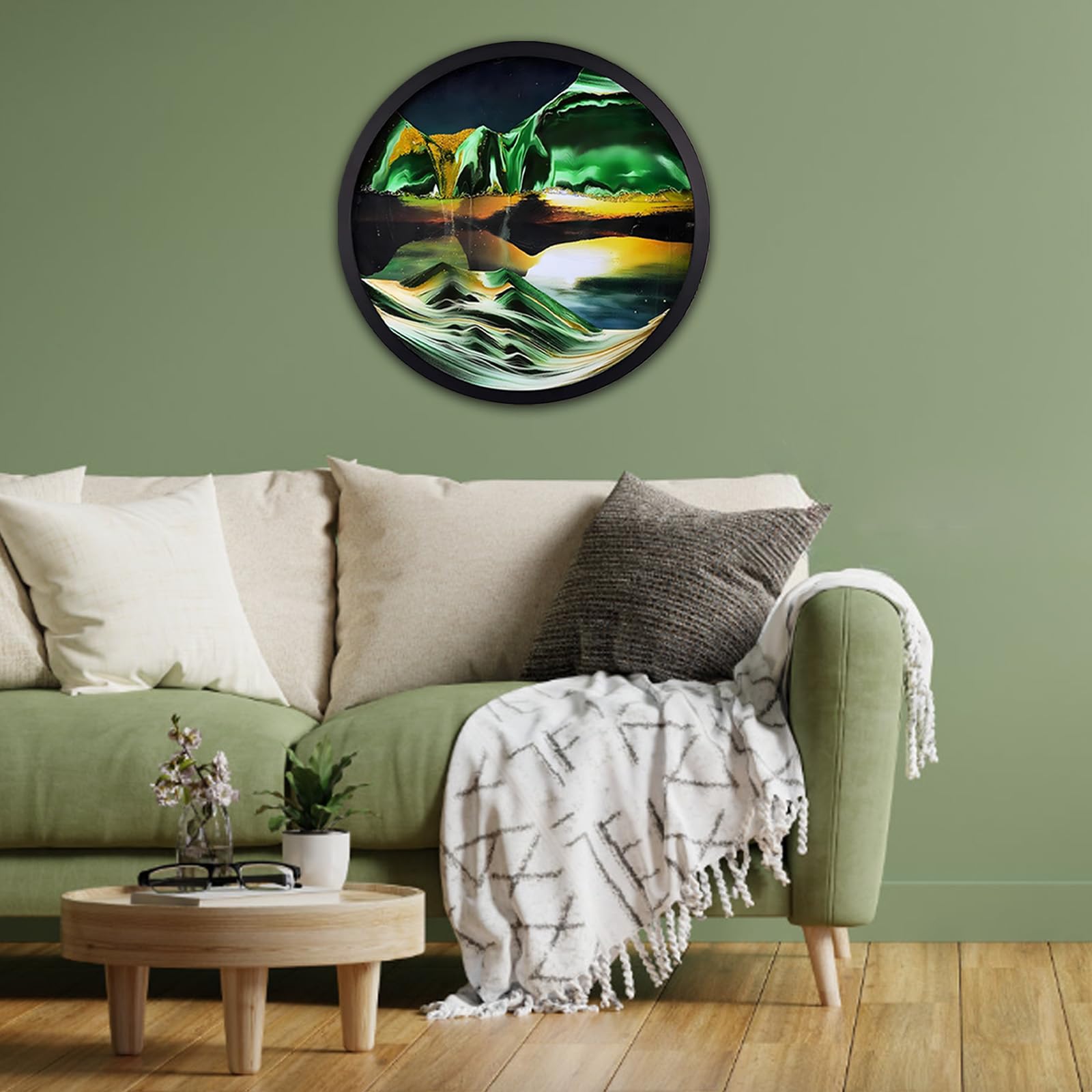 WPUXOY Sandscape 3D Moving Art - Decorazione da Parete