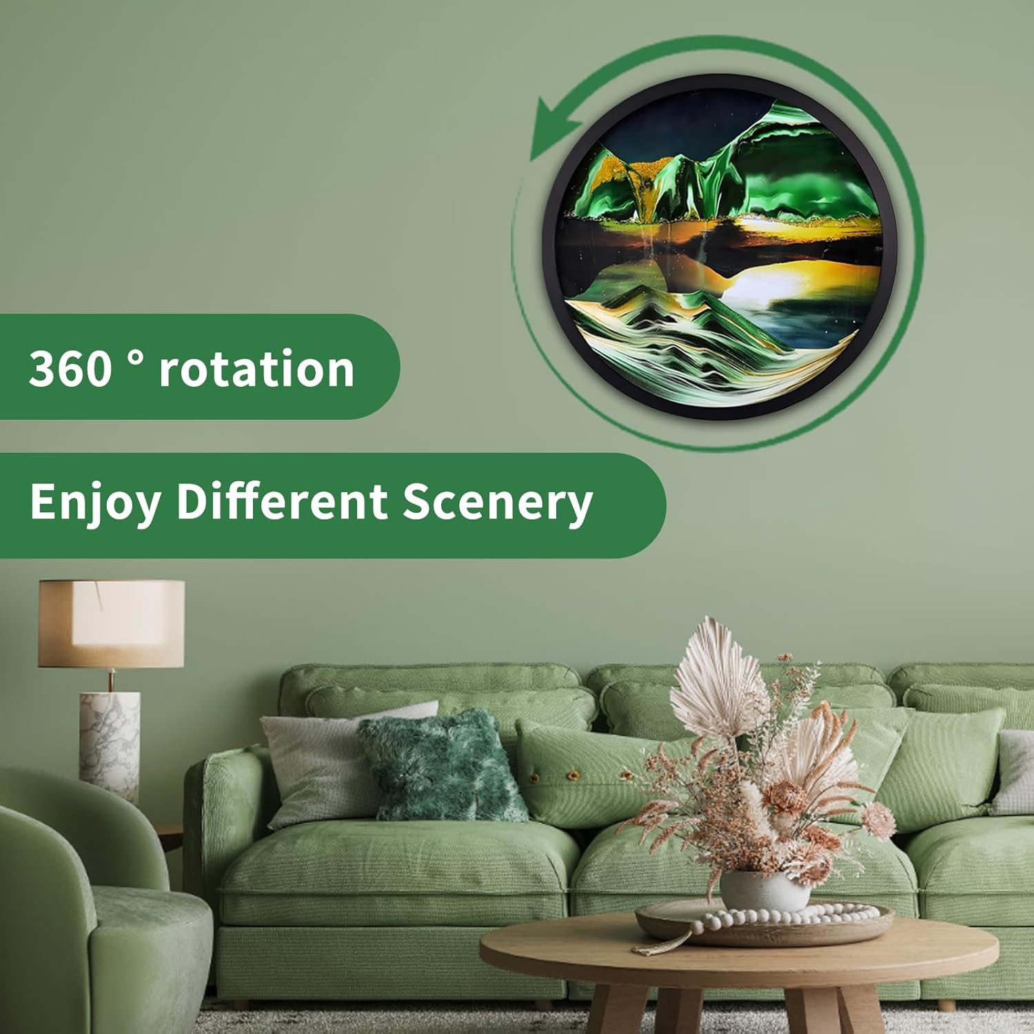 WPUXOY Sandscape 3D Moving Art - Decorazione da Parete - immagine 3