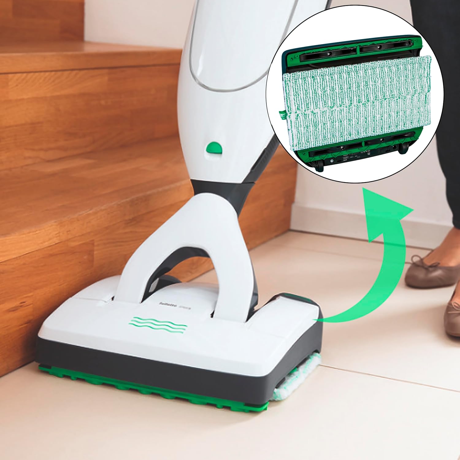 Panni Pulilava per Folletto SP600 SP600S 6pcs, Verde - immagine 3