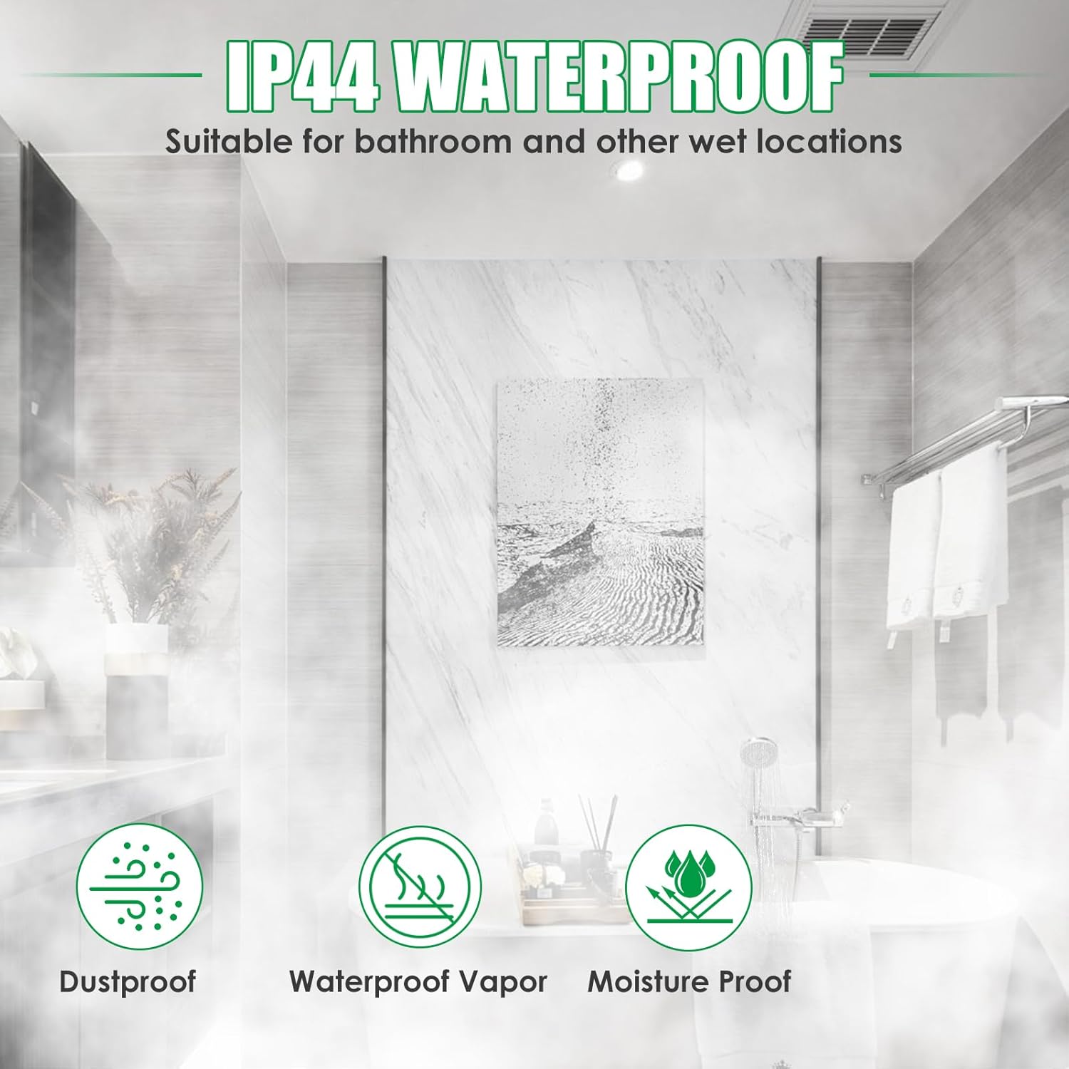 Alusso Faretti LED Incasso Dimmerabili 7W IP44 - Set 6 - immagine 5