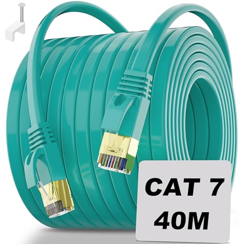 Cavo Ethernet 40 Metri Cat 7, 10Gbps Piatto