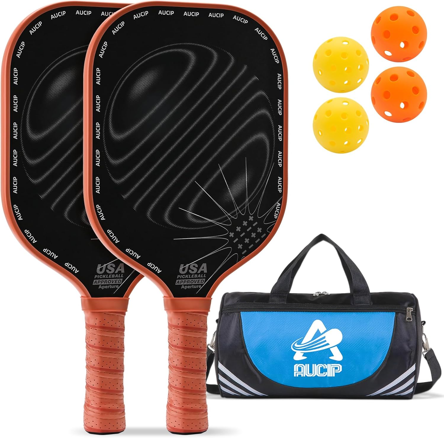 Aucip Set Racchette Pickleball in Fibra di Vetro - immagine 1