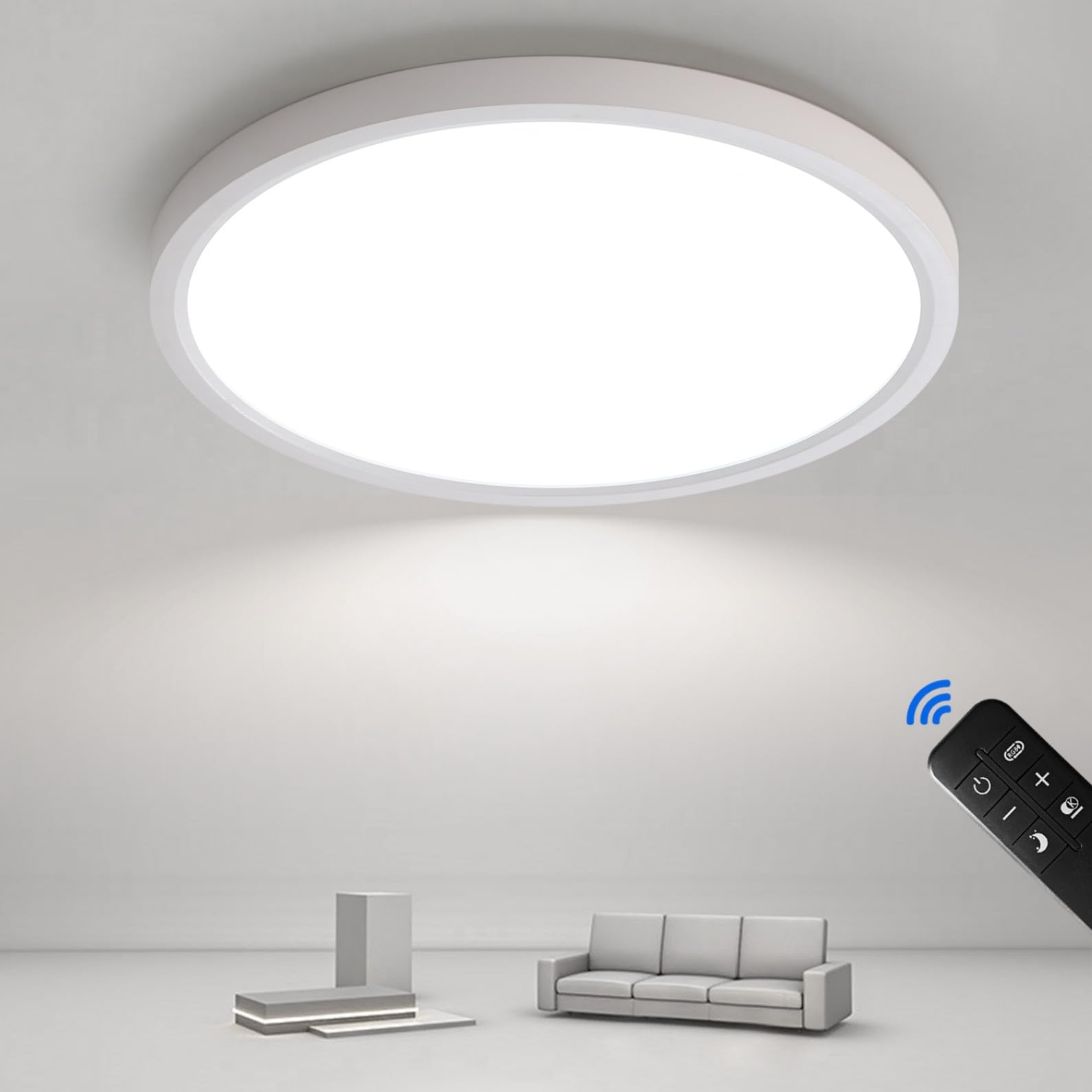 Jdong Plafoniera LED Dimmerabile Rotonda 72W Ø60*2.5CM