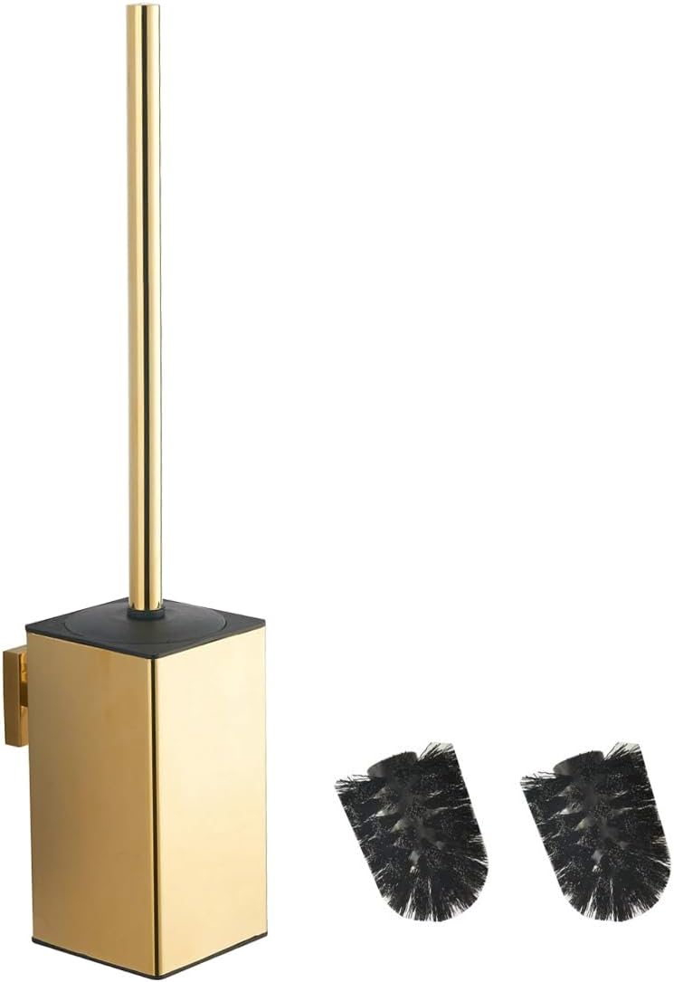 BGL Porta scopino da parete in acciaio inox 304 dorato (oro)