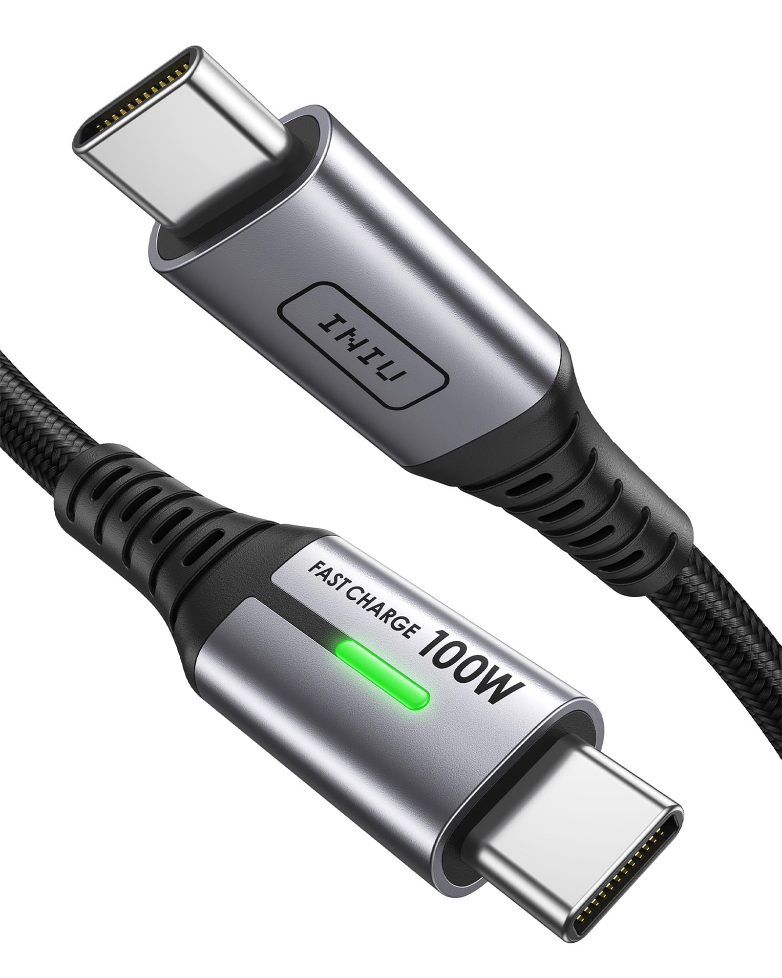 Iniu Cavo USB-C 5A Ricarica Rapida QC 4.0, 0,3m Nero