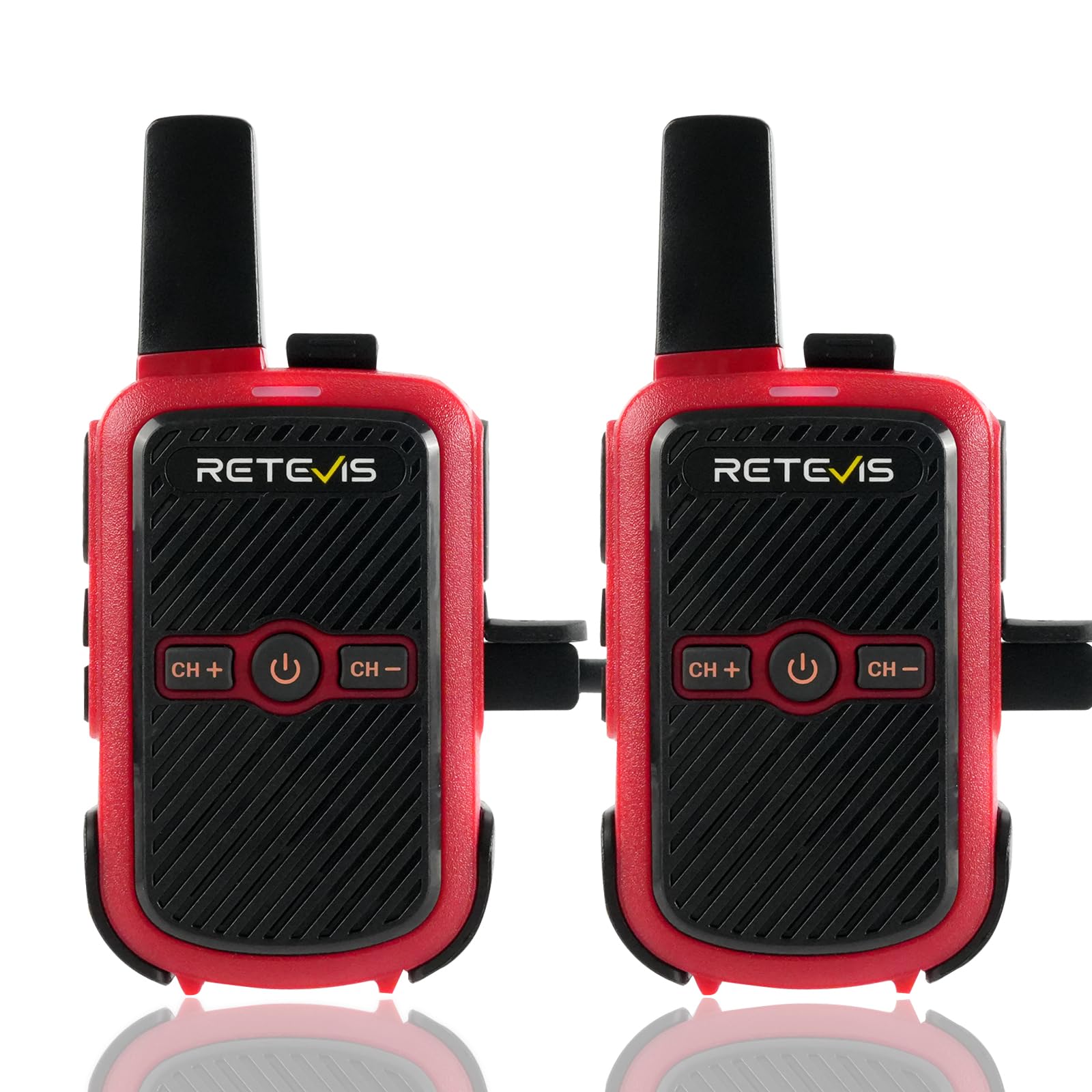 Retevis RT15 Walkie Talkie per Adulti, Rosso (1 Paio) | Velz