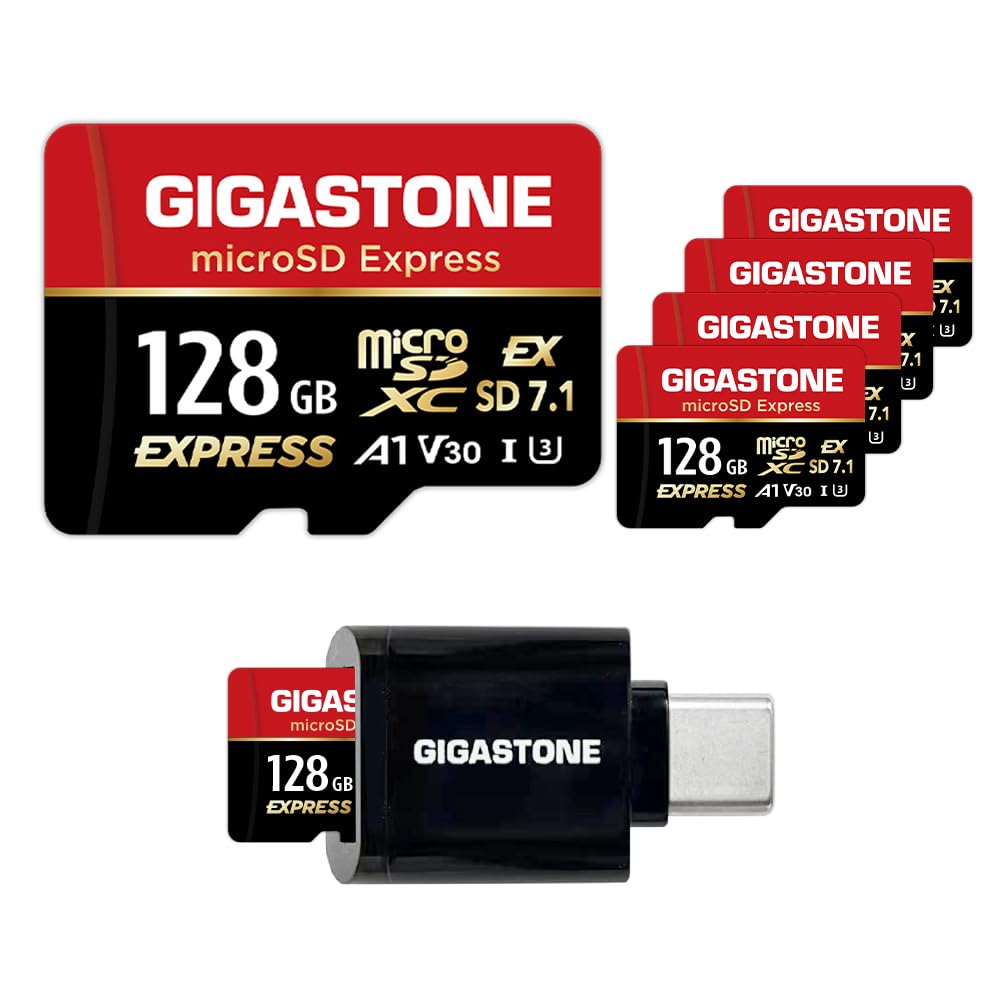Gigastone microSDXC Express 128 GB (Set da 5)