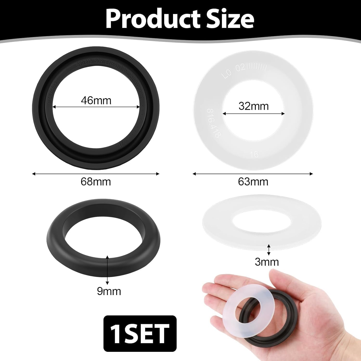 Guarnizioni Set Cassetta per Geberit (2 Pezzi) - immagine 2