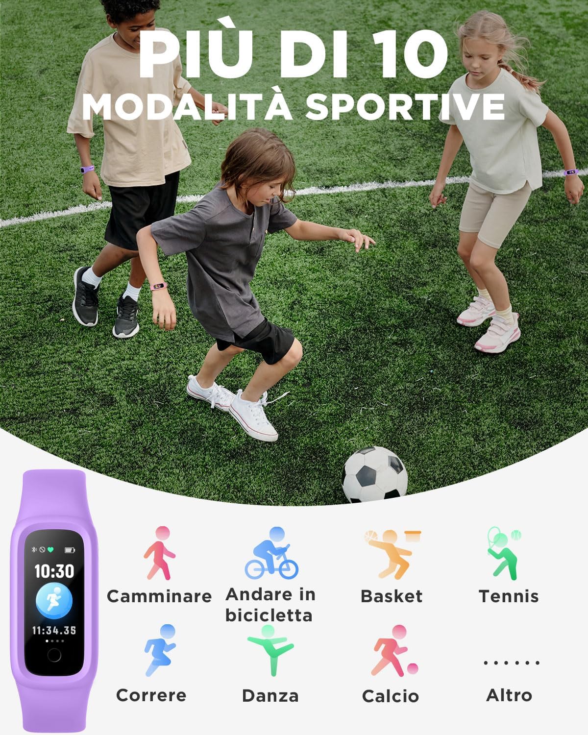 Biggerfive Vigor 2 L - Orologio Fitness Tracker Bambini - immagine 3
