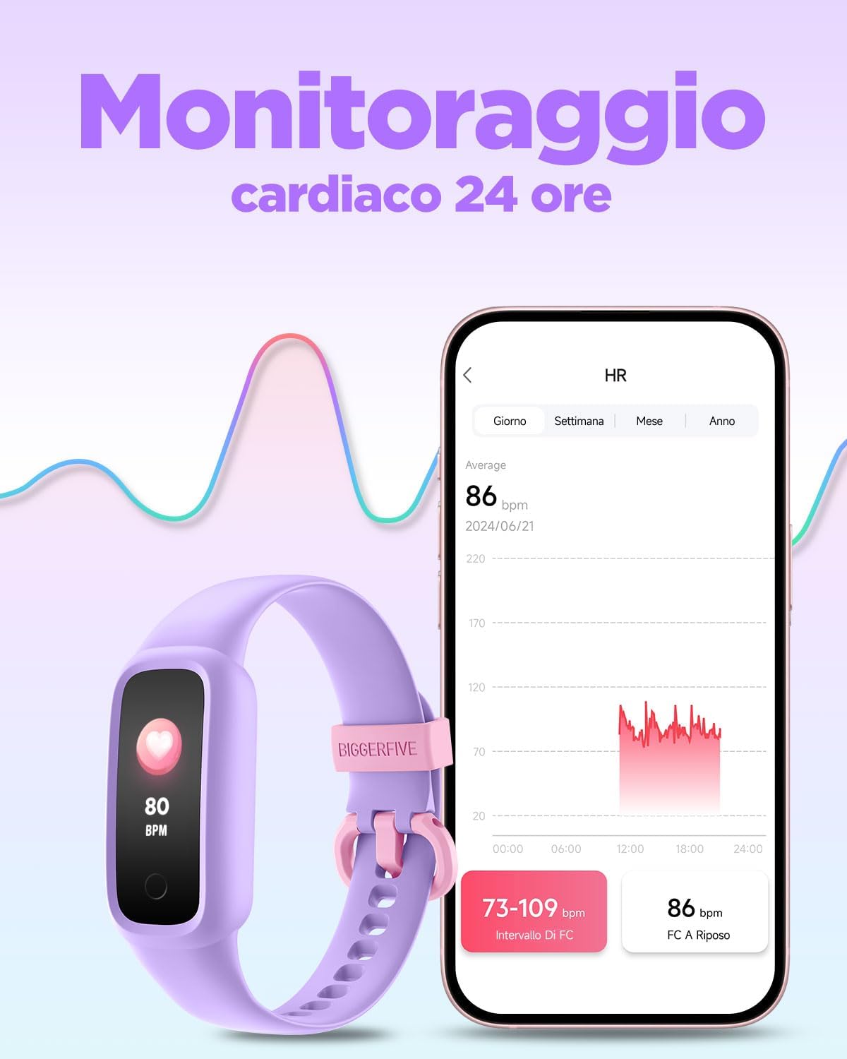 Biggerfive Vigor 2 L - Orologio Fitness Tracker Bambini - immagine 4