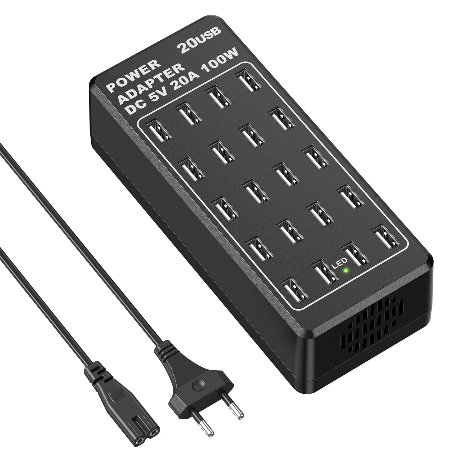 Caricatore USB da Tavolo 20 Porte 100W