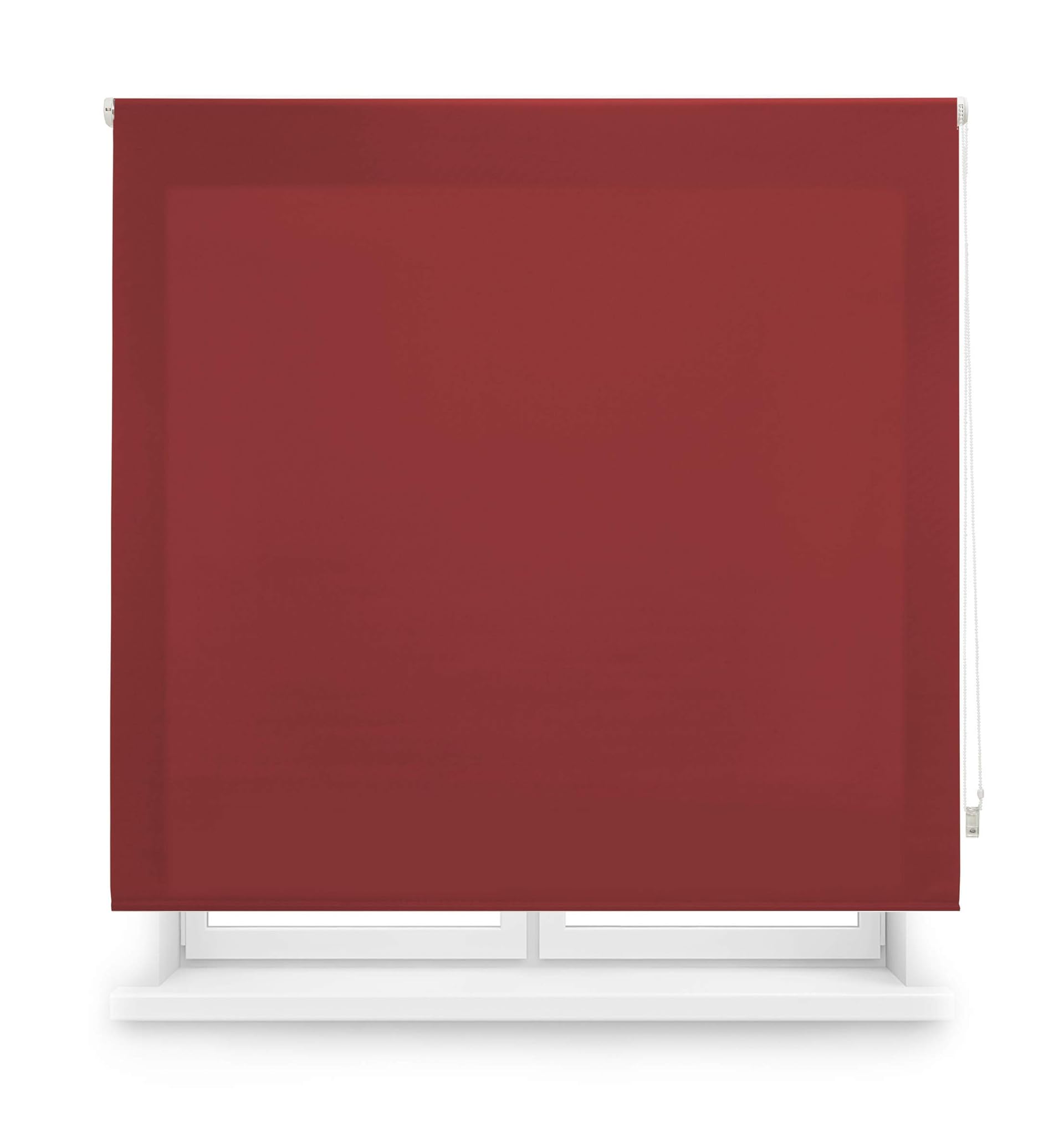 Blindecor Ara - Tenda a Rullo Traslucida, Rosso Bordeaux