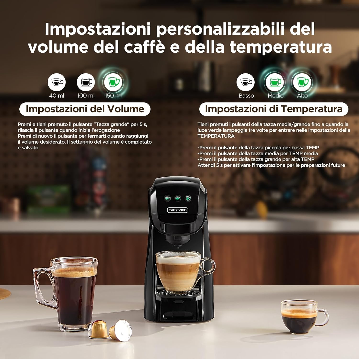 Warriors1 Macchina Caffè Capsule 4-in-1 20 bars - immagine 6