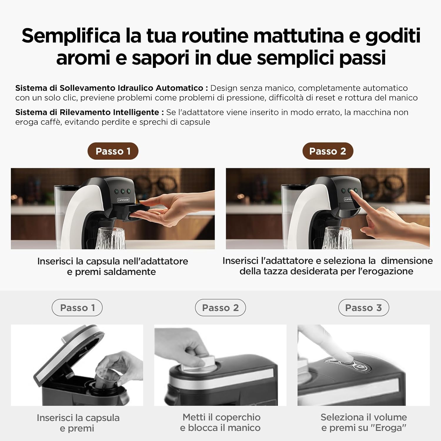 Warriors1 Macchina Caffè Capsule 4-in-1 20 bars - immagine 7