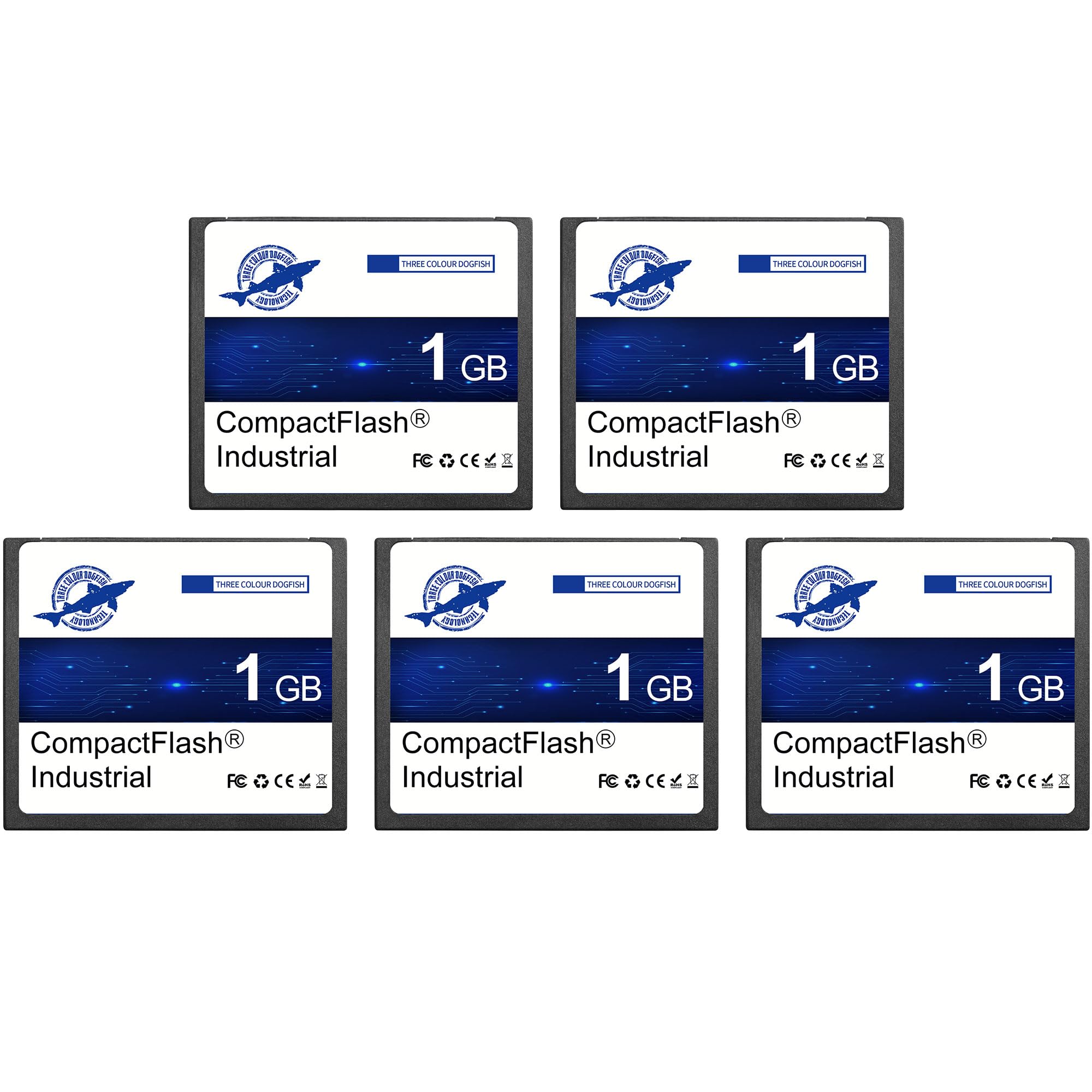 Dogfish Compact Flash Card 1GB 5PACK Industriale