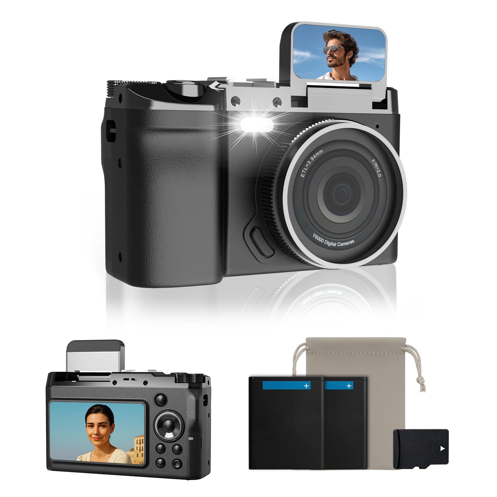 Macchina Fotografica Digitale 4K Ultra HD 64MP