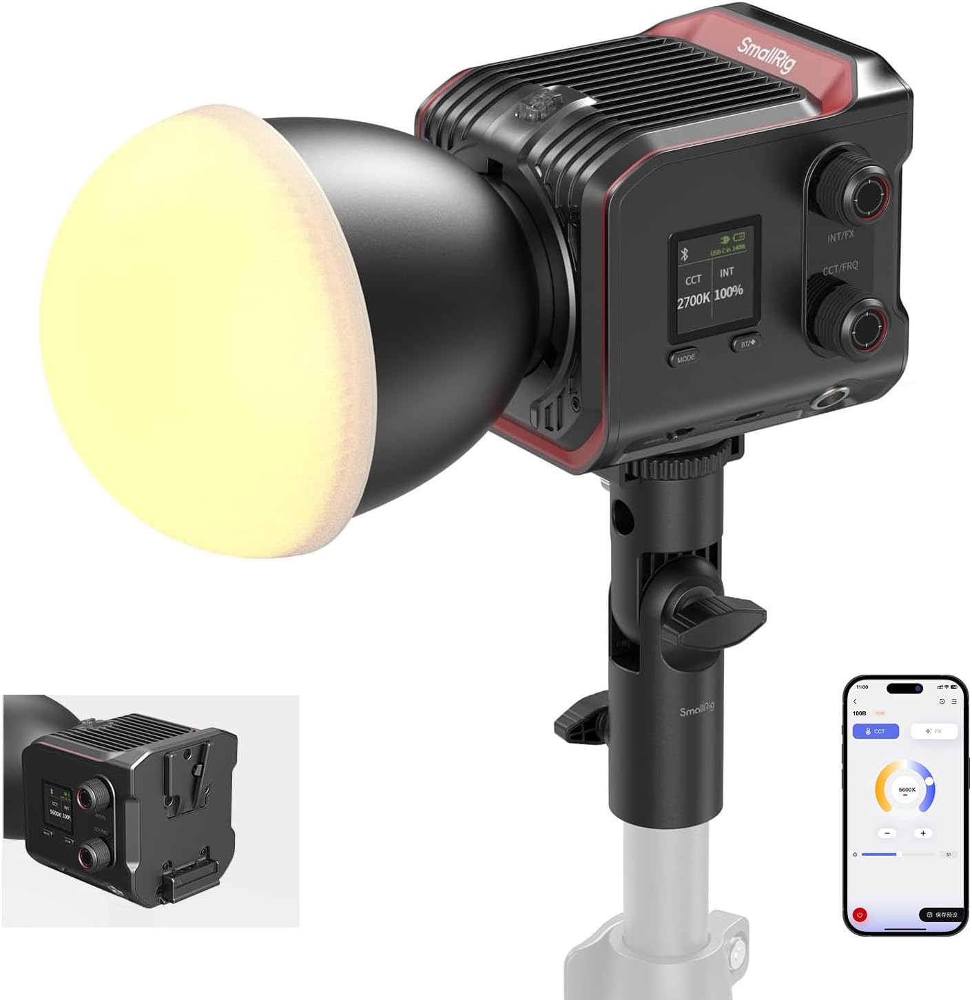 Smallrig RC 100B COB Video Light Bicolore - immagine 1
