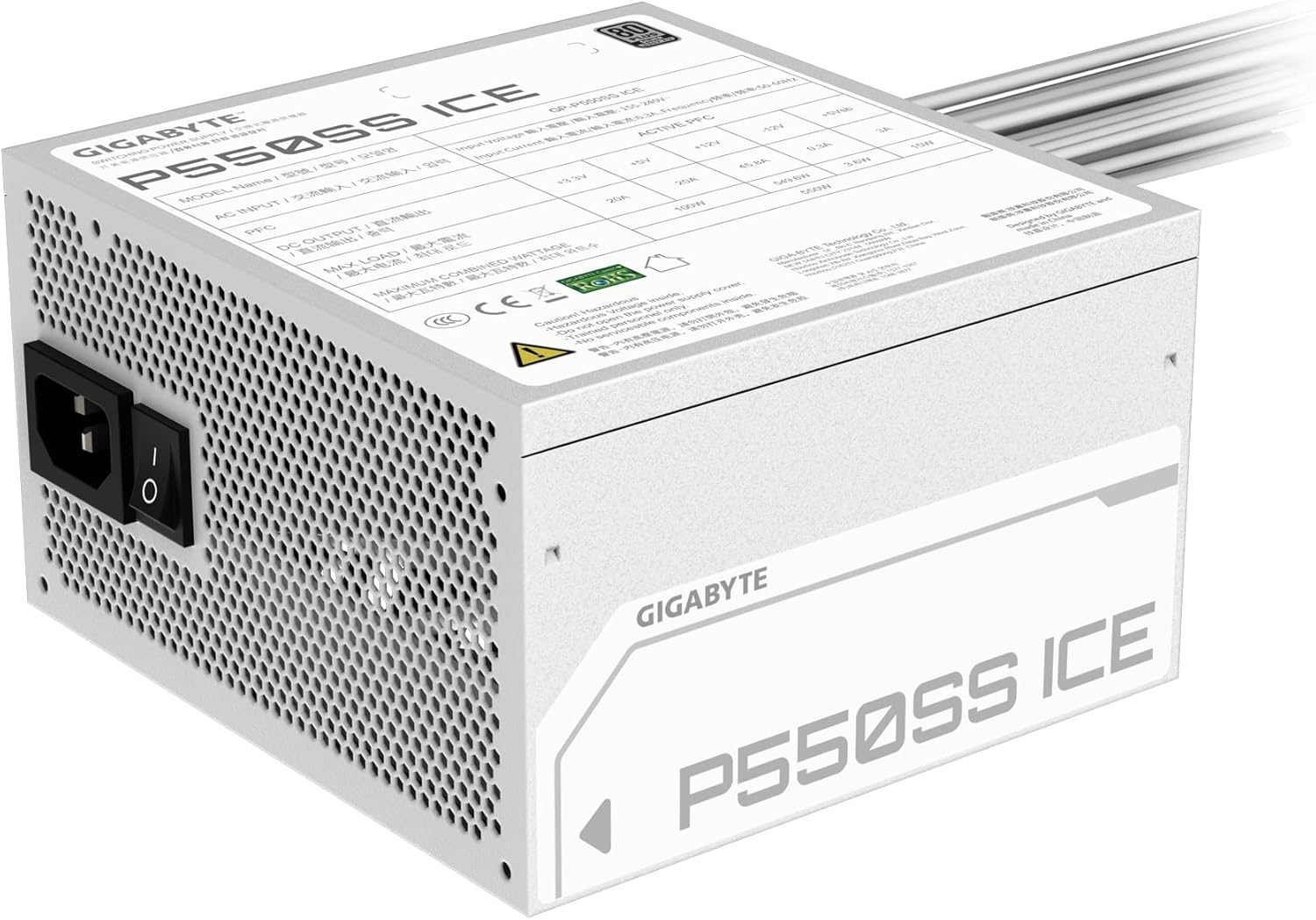 Gigabyte P550SS ICE - Alimentatore PCIe 5.0 80 PLUS Silver - immagine 9