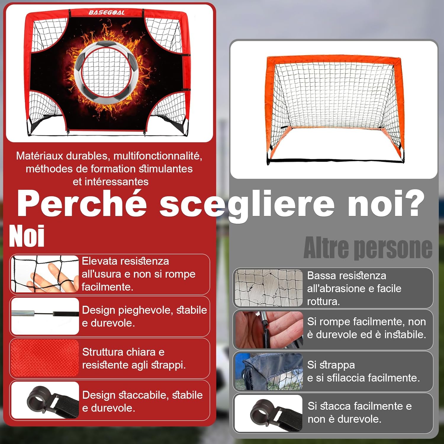 Porta da Calcio per Bambini 120x90x90cm - immagine 3