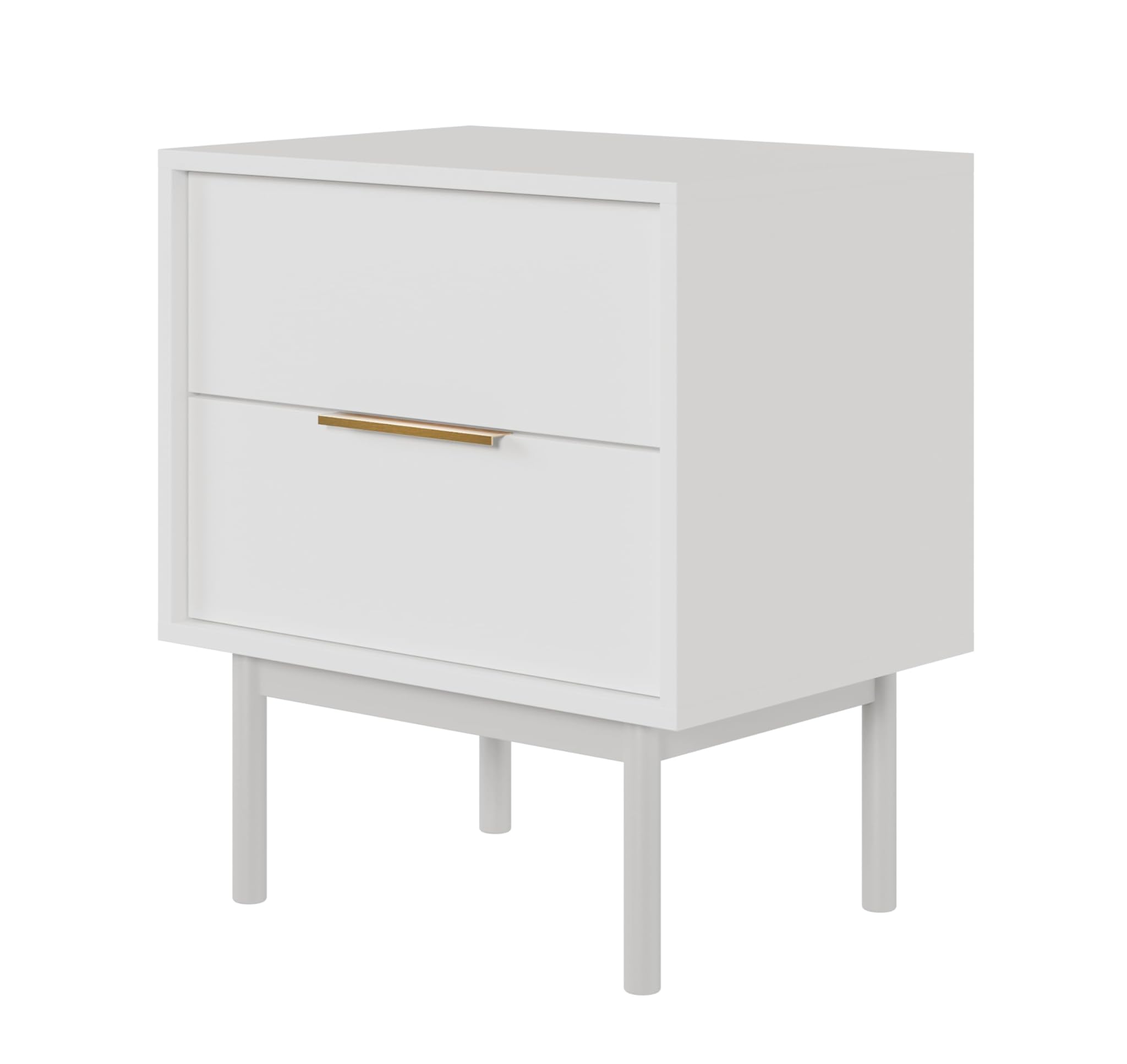 Selsey Viviaro - Comodino con 2 Cassetti, Bianco