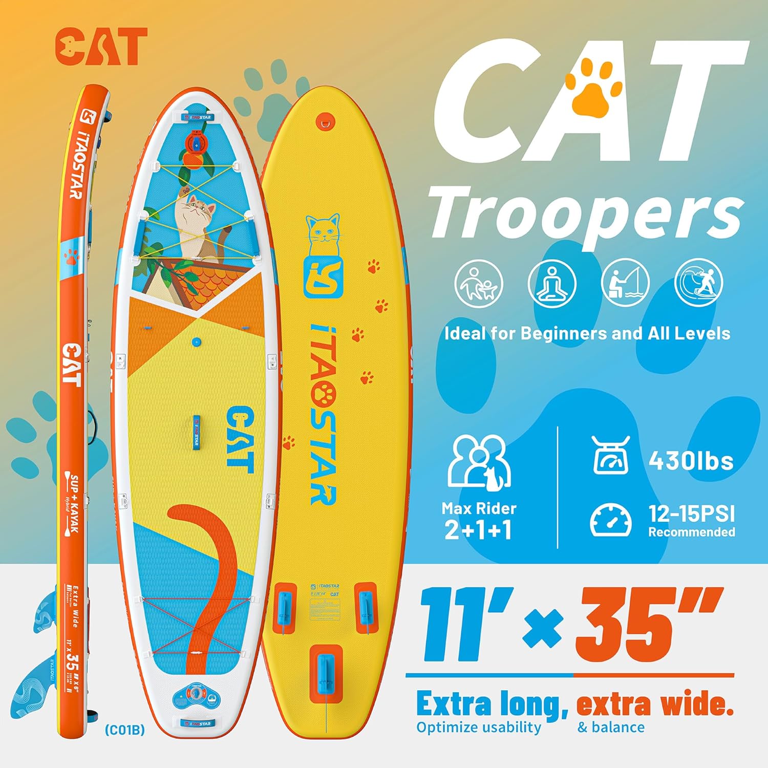 Tavola Gonfiabile SUP 11'/10'15,2cm con Accessori Premium - immagine 2