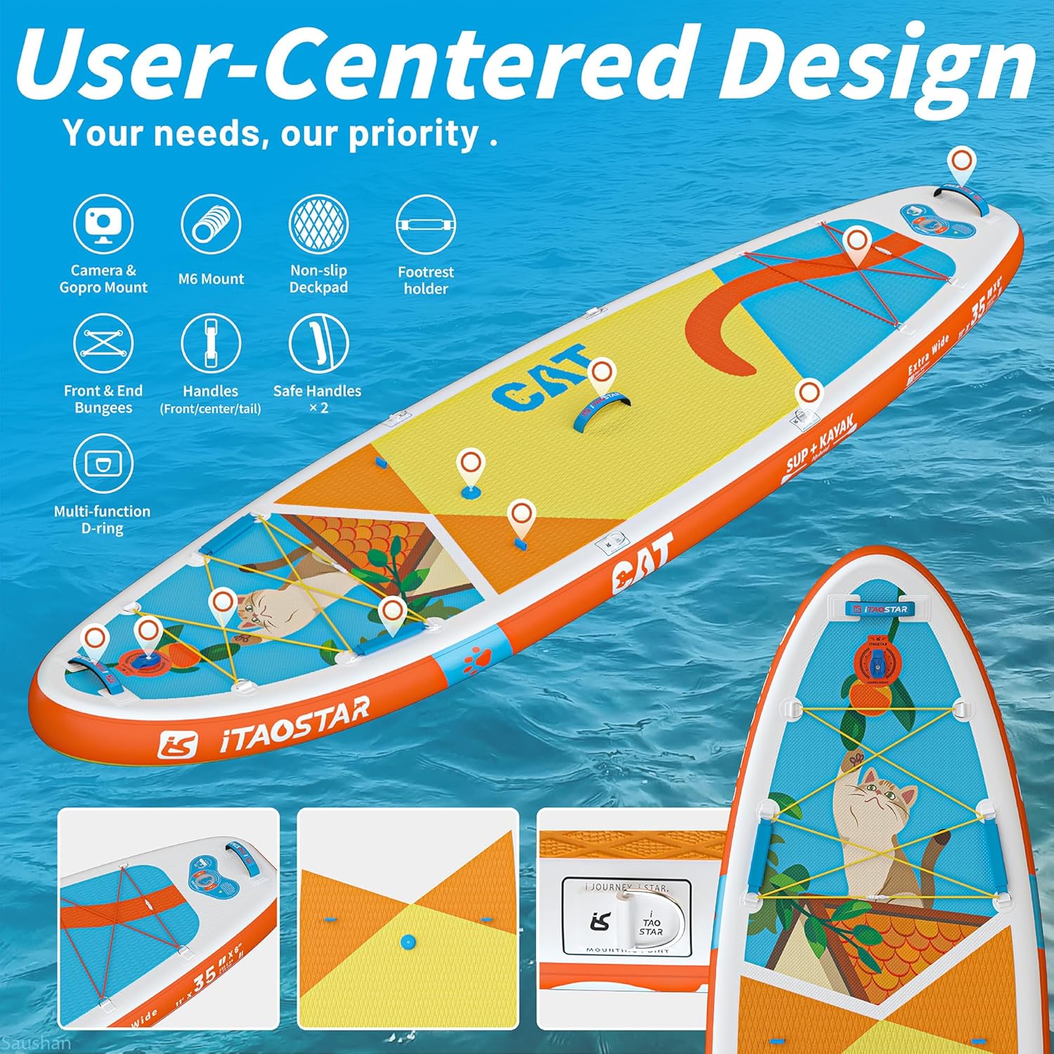 Tavola Gonfiabile SUP 11'/10'15,2cm con Accessori Premium - immagine 3