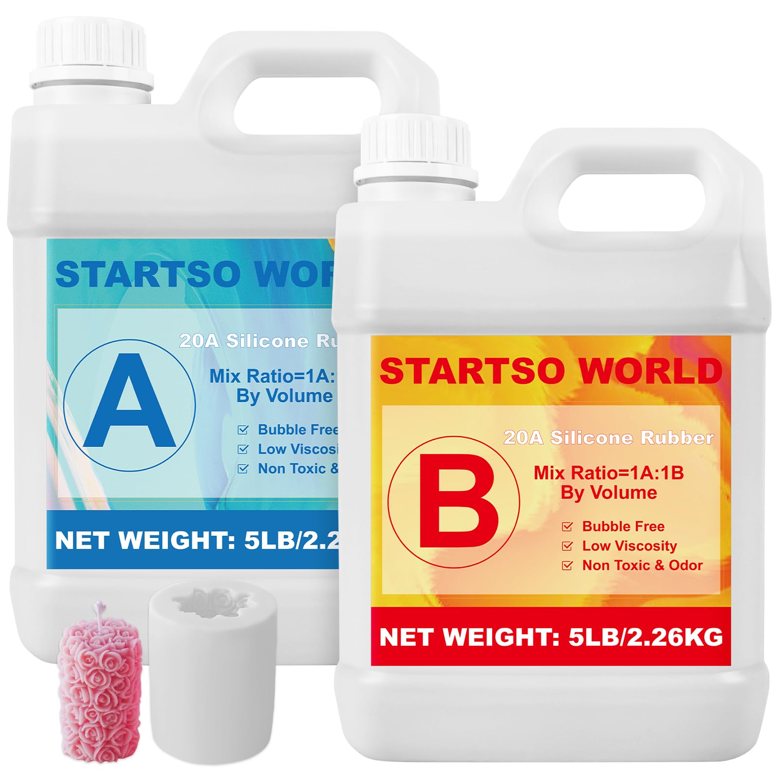 Silicone per Stampi 20A - 4L Liquido Trasparente