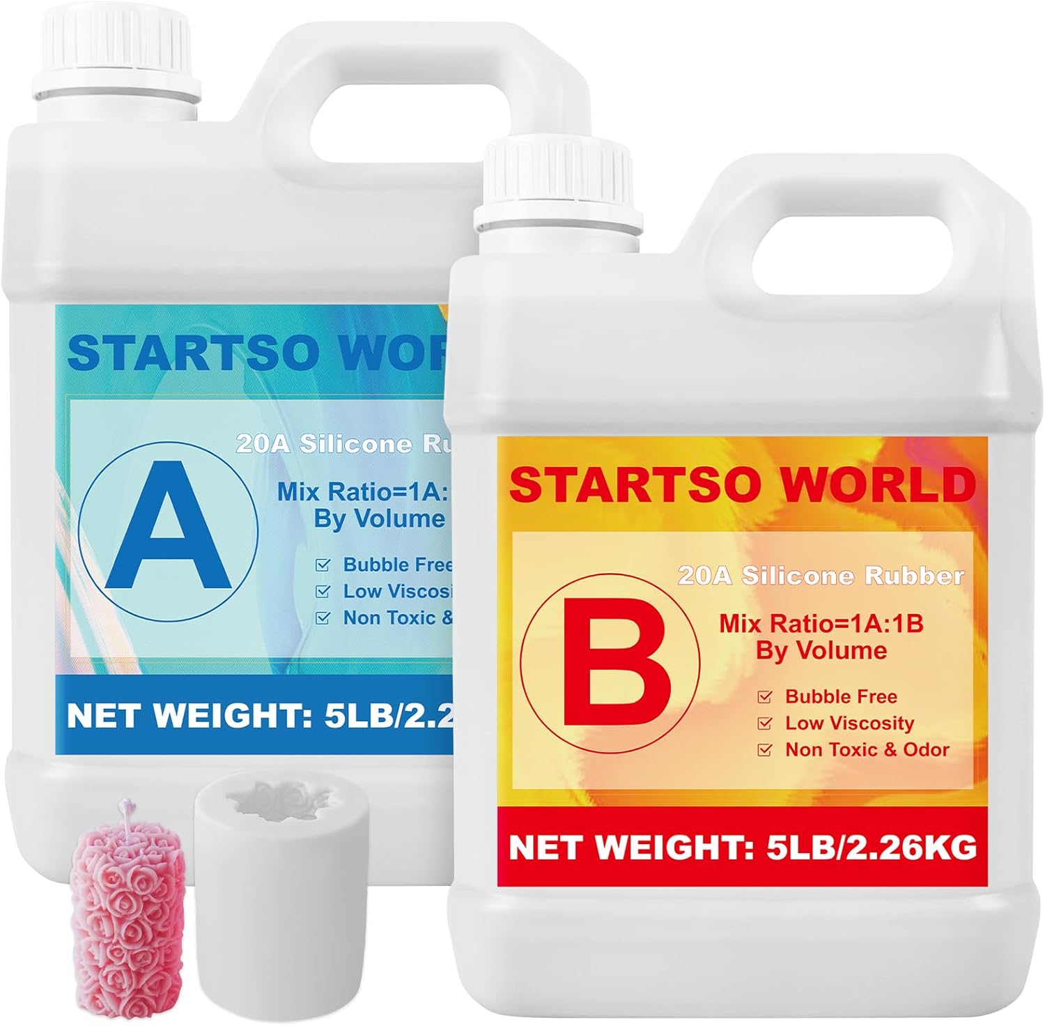 Silicone per Stampi 20A - 4L Liquido Trasparente - immagine 1
