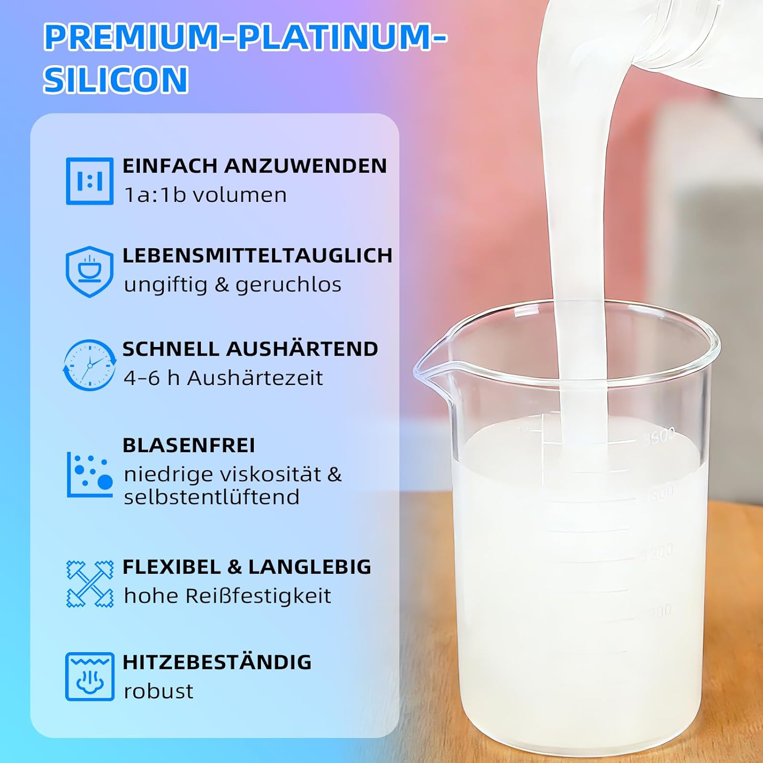 Silicone per Stampi 20A - 4L Liquido Trasparente - immagine 2