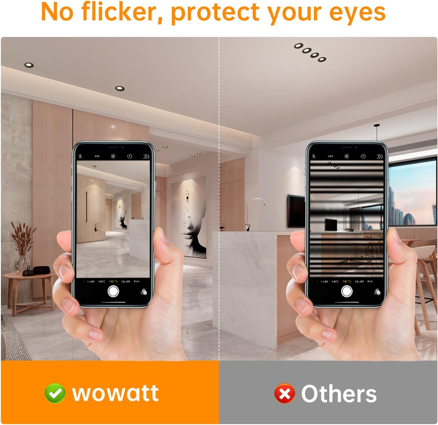 wowatt 12 × Faretti LED da Incasso per Cartongesso Dimmerabili Nero, Luce Bianca Naturale 4000K, 5W Lampada Incasso 480LM Equivalenti a Alogena 50W, Luci da Soffitto Ultrasottili Orientabili 68mm - immagine 5