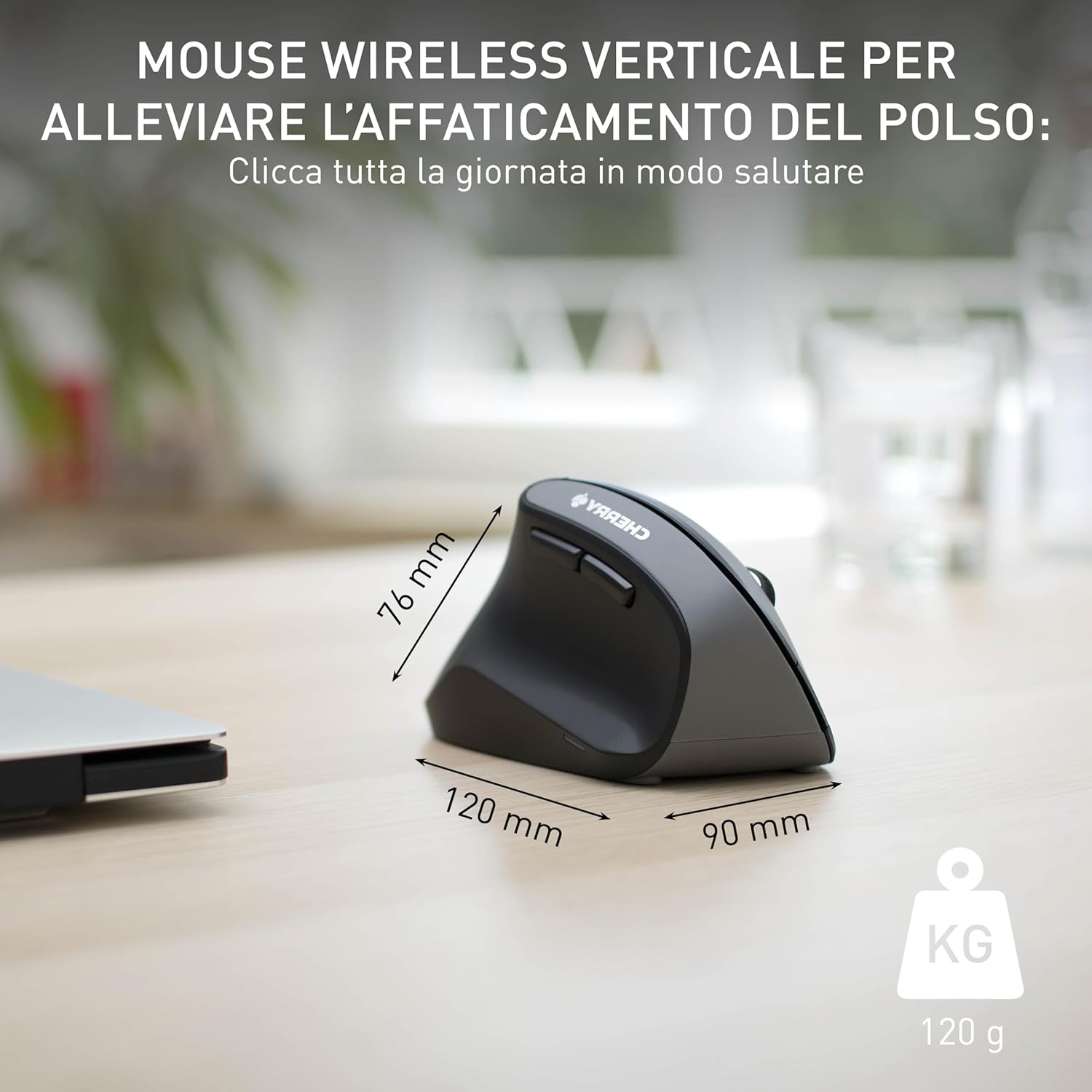 Cherry MW 4500 LEFT - Mouse Verticale Ergonomico per Mancini - immagine 3
