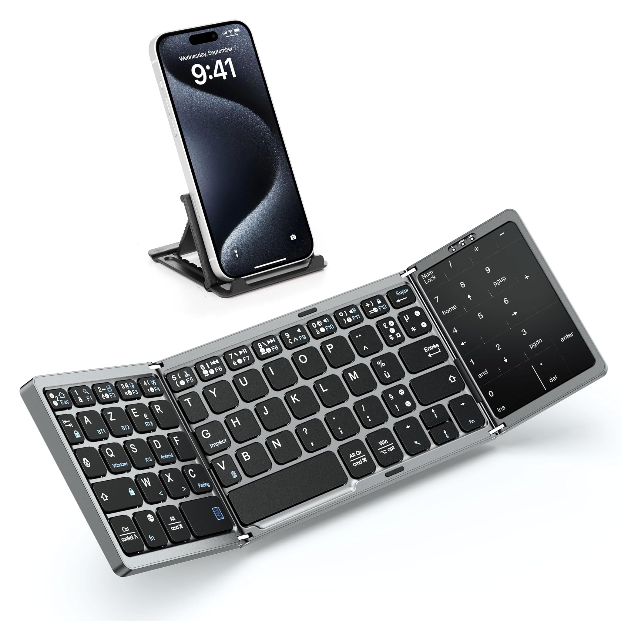 Moko Tastiera Bluetooth Pieghevole AZERTY